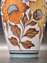 Vintage Gouda Flora Holland Aardewerk Dekselvaas - Decor 'Flora' (#3000) – foto 4 – kavel bij De Kringwinkel, Gent