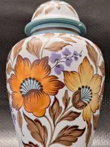 Vintage Gouda Flora Holland Aardewerk Dekselvaas - Decor 'Flora' (#3000) – foto 5 – kavel bij De Kringwinkel, Gent