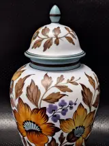 Vintage Gouda Flora Holland Aardewerk Dekselvaas - Decor 'Flora' (#3000) – foto 6 – kavel bij De Kringwinkel, Gent