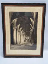 Jos Van Giel (1892–1972) - originele ets "Tewkesbury Abbey - Nave" (gelimiteerde oplage 40/50) – kavel bij De Kringwinkel, Gent