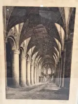 Jos Van Giel (1892–1972) - originele ets "Tewkesbury Abbey - Nave" (gelimiteerde oplage 40/50) – foto 2 – kavel bij De Kringwinkel, Gent