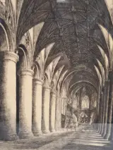 Jos Van Giel (1892–1972) - originele ets "Tewkesbury Abbey - Nave" (gelimiteerde oplage 40/50) – foto 3 – kavel bij De Kringwinkel, Gent