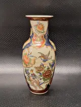Set van 2 Vintage Chinese Satsuma-Stijl Porseleinen Vazen - Vogels & Pioenrozen (Zhongguo Zhizao) – foto 10 – kavel bij De Kringwinkel, Gent
