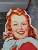 Vintage Coca-Cola reclamespiegel - klassieke pin-up girl met glas – foto 7 – kavel bij De Kringwinkel, Gent