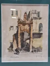 Roger Hebbelinck - Originele kleurenets "Bordighera" - gelimiteerde oplage (23/350) – foto 2 – kavel bij De Kringwinkel, Gent