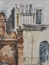 Roger Hebbelinck - Originele kleurenets "Bordighera" - gelimiteerde oplage (23/350) – foto 4 – kavel bij De Kringwinkel, Gent