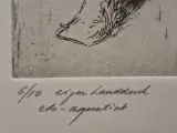 Originele ets en aquatint "De Denker / Piekerende Man" door R. Coorevits - zeldzame eigen handdruk (6/10) – foto 7 – kavel bij De Kringwinkel, Gent