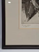 Originele ets en aquatint "De Denker / Piekerende Man" door R. Coorevits - zeldzame eigen handdruk (6/10) – foto 9 – kavel bij De Kringwinkel, Gent