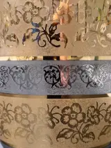 Luxe Porseleinen Vaas - Casa Bohemia S.A. - 24K Goud & Zilver Acid-Etched Decoratie – foto 5 – kavel bij De Kringwinkel, Gent