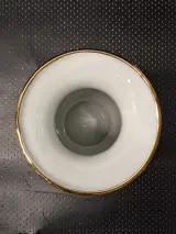 Luxe Porseleinen Vaas - Casa Bohemia S.A. - 24K Goud & Zilver Acid-Etched Decoratie – foto 7 – kavel bij De Kringwinkel, Gent