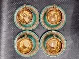 Antieke Porseleinen Mokka- / Espressoset van B&S (Bavaria) - 4 Kop-en-Schotels met Vergulding en Galante Scènes – foto 4 – kavel bij De Kringwinkel, Gent