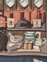Vintage tapijt / wandkleed met katten in een keuken - Goodwin Weavers (Made in U.S.A.) – foto 9 – kavel bij De Kringwinkel, Gent