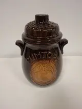 Vintage bruine keramische Rumtopf pot met deksel – kavel bij De Kringwinkel, Ronse
