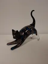 Glazen kattenbeeldje in Murano stijl – kavel bij De Kringwinkel, Ronse