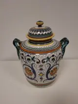 Keramische pot met deksel en bord van Mari C Deruta Italy – foto 2 – kavel bij De Kringwinkel, Ronse