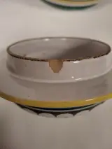 Keramische pot met deksel en bord van Mari C Deruta Italy – foto 3 – kavel bij De Kringwinkel, Ronse