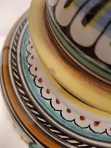 Keramische pot met deksel en bord van Mari C Deruta Italy – foto 10 – kavel bij De Kringwinkel, Ronse