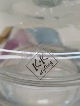 Vintage K & K Styling Tiffany stijl martiniglazen en bonbonniere – foto 5 – kavel bij De Kringwinkel, Zottegem