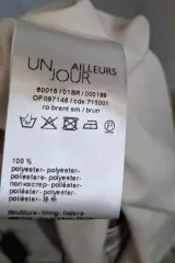 Mouwloze jurk van Un Jour Ailleurs met donkerbruin patroon – foto 9 – kavel bij De Kringwinkel, Geraardsbergen