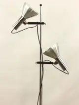Vintage chroom vloerlamp met 2 spots – Toegeschreven aan Hustadt / Hans Schmidt – foto 5 – kavel bij De Kringwinkel, Antwerpen