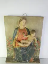 Religieuze wanddecoratie Maria met kind – foto 2 – kavel bij De Kringwinkel, Heverlee
