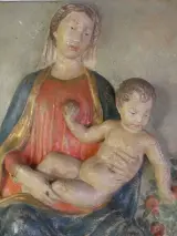 Religieuze wanddecoratie Maria met kind – foto 7 – kavel bij De Kringwinkel, Heverlee