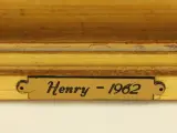 Henry - ‘Il a neigé sur ma chevelure’ - expressief portret + persoonlijke boodschap op de achterzijde, 1962 – foto 7 – kavel bij De Kringwinkel, Antwerpen
