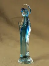 Madonna (Heilige Maagd Maria) beeld van handgeblazen glas – foto 2 – kavel bij De Kringwinkel, Antwerpen