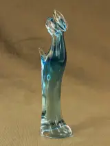 Madonna (Heilige Maagd Maria) beeld van handgeblazen glas – foto 3 – kavel bij De Kringwinkel, Antwerpen