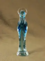 Madonna (Heilige Maagd Maria) beeld van handgeblazen glas – foto 4 – kavel bij De Kringwinkel, Antwerpen