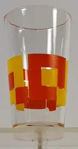 Set van zes Italiaanse vintage glazen, jaren 1960-1970 – foto 4 – kavel bij De Kringwinkel, Turnhout