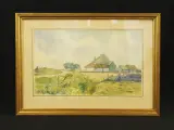 Ad Blok van der Velden (1913–1980) – aquarel "Texel", 1949 – kavel bij De Kringwinkel, Antwerpen