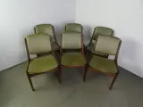 Set van 6 Mid-Century Modern Eetkamerstoelen – "Monaco" – Johannes Andersen voor Mahjongg Vlaardingen – Jaren 60 – kavel bij De Kringwinkel, Heverlee