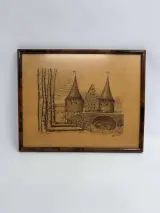 Ingekaderde Originele Pentekening - Het Rabot - Jan de Witte – kavel bij De Kringwinkel, Gent