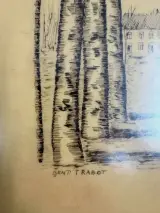 Ingekaderde Originele Pentekening - Het Rabot - Jan de Witte – foto 3 – kavel bij De Kringwinkel, Gent