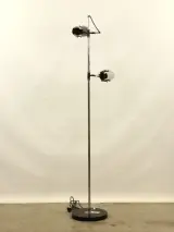 Vintage Industriële Vloerlamp – 2 Spots – Jaren '60/'70 Space Age – foto 2 – kavel bij De Kringwinkel, Antwerpen