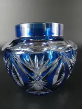 Art Deco kristallen pique-fleur – Kobaltblauw cut-to-clear – foto 4 – kavel bij De Kringwinkel, Heverlee