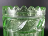 Prachtige Art Deco Uraniumglas 'Celery' Vaas – Bagley 'Carnival' (ca. 1938) – foto 6 – kavel bij De Kringwinkel, Heverlee