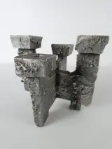 Brutalistische metalen kandelaar - Willy Ceysens – kavel bij De Kringwinkel, Heverlee