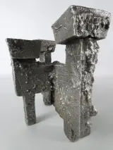 Brutalistische metalen kandelaar - Willy Ceysens – foto 3 – kavel bij De Kringwinkel, Heverlee