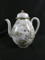 Porseleinen theeservies met decoratieve vogels en bloemen – foto 5 – kavel bij De Kringwinkel, Diest