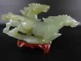 Decoratieve paardjes in Jade achtige steen – foto 2 – kavel bij De Kringwinkel, Heverlee