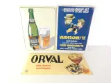 Set van 3 retro Belgische bierreclameborden – kavel bij De Kringwinkel, Heverlee