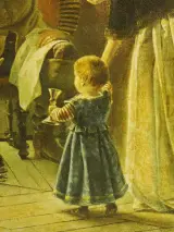Reproductie "The Cavalier's Return (the first steps)" – Richard Caton Woodville (1847) – foto 7 – kavel bij De Kringwinkel, Antwerpen