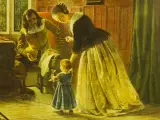 Reproductie "The Cavalier's Return (the first steps)" – Richard Caton Woodville (1847) – foto 9 – kavel bij De Kringwinkel, Antwerpen
