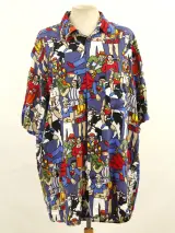 Moschino Jeans kleurrijk, oversized overhemd - Made in Italy – kavel bij De Kringwinkel, Antwerpen