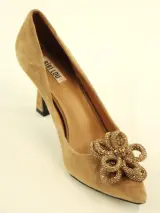 Bibi Lou - suède pumps met bloemversiering - maat 38 – foto 6 – kavel bij De Kringwinkel, Antwerpen