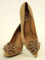 Bibi Lou - suède pumps met bloemversiering - maat 38 – foto 7 – kavel bij De Kringwinkel, Antwerpen