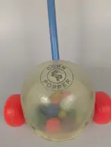 Vintage Fisher Price Corn Popper loopwagen speelgoed – foto 4 – kavel bij De Kringwinkel, Sint-Niklaas