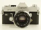 Canon FT QL + FL 50mm f/1.8 lens en lederen tas – foto 8 – kavel bij De Kringwinkel, Antwerpen